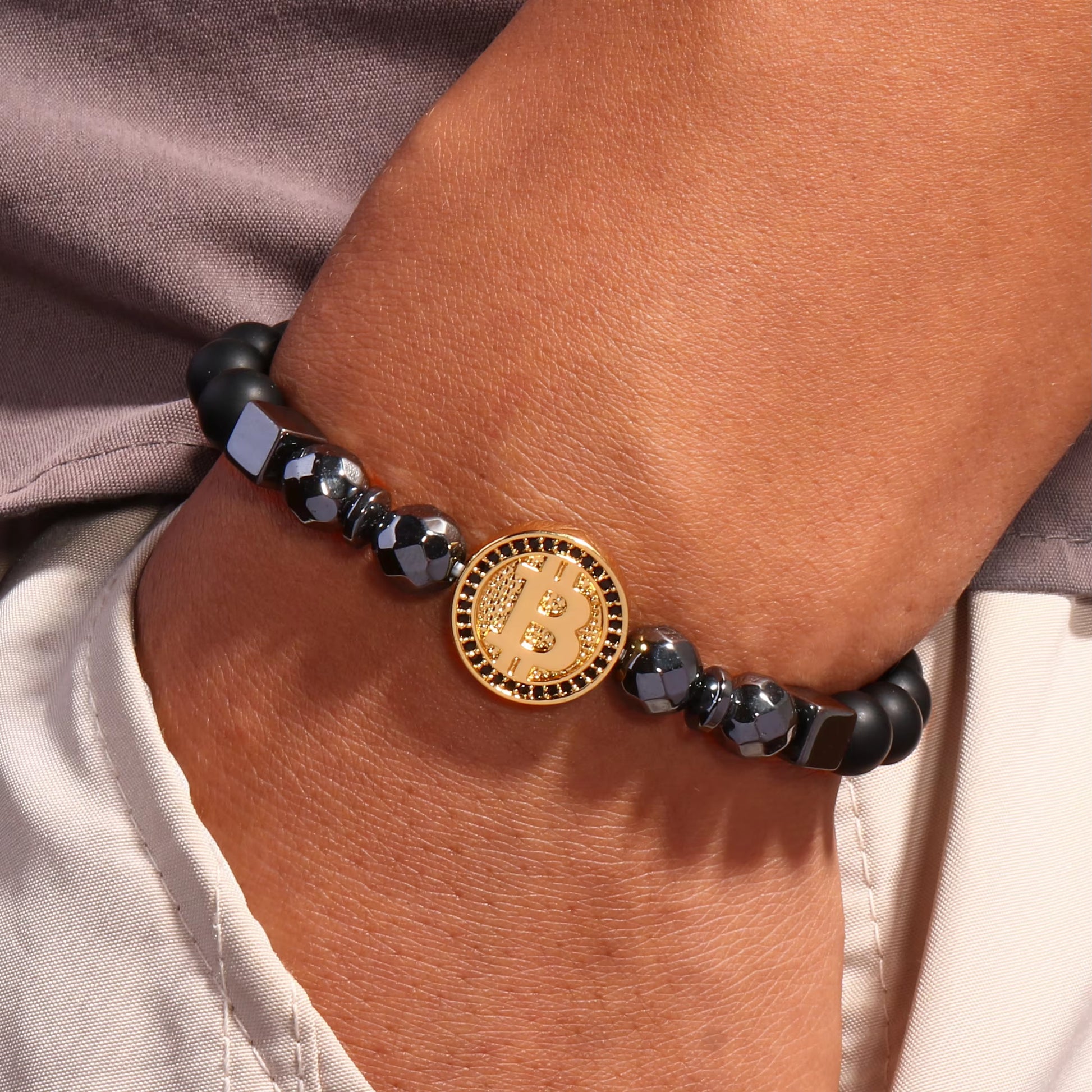 Bitcoin Luxury Bracelet – Sleek, Masculine, and Crypto-Inspired